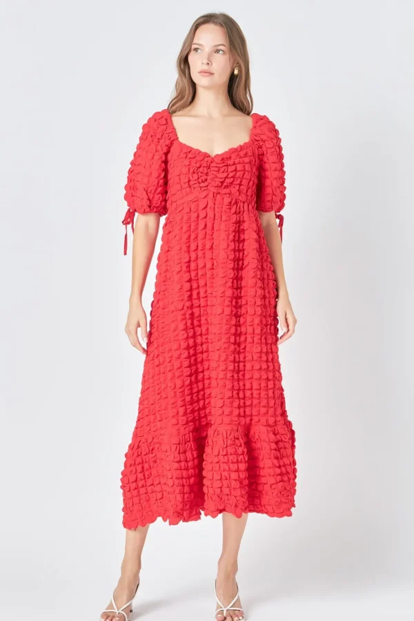 ENDLESS ROSE White Dresses | Tops*- Bubble Puff Sleeve Maxi Dress