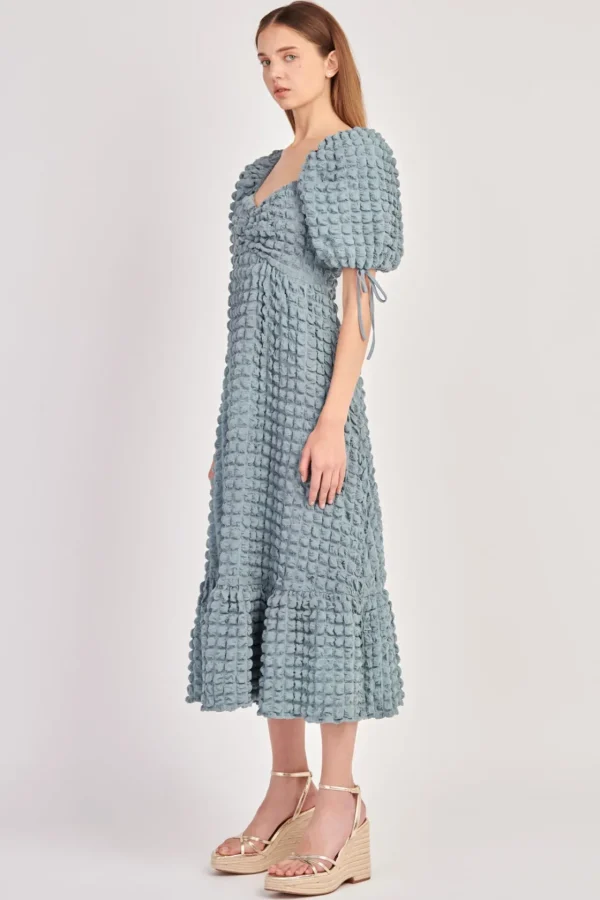ENDLESS ROSE White Dresses | Tops*- Bubble Puff Sleeve Maxi Dress