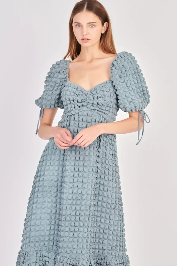 ENDLESS ROSE White Dresses | Tops*- Bubble Puff Sleeve Maxi Dress