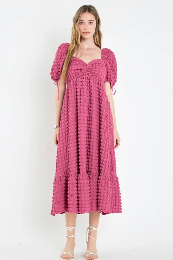 ENDLESS ROSE White Dresses | Tops*- Bubble Puff Sleeve Maxi Dress