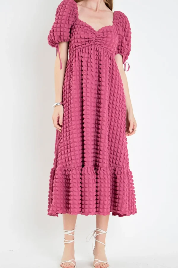 ENDLESS ROSE White Dresses | Tops*- Bubble Puff Sleeve Maxi Dress