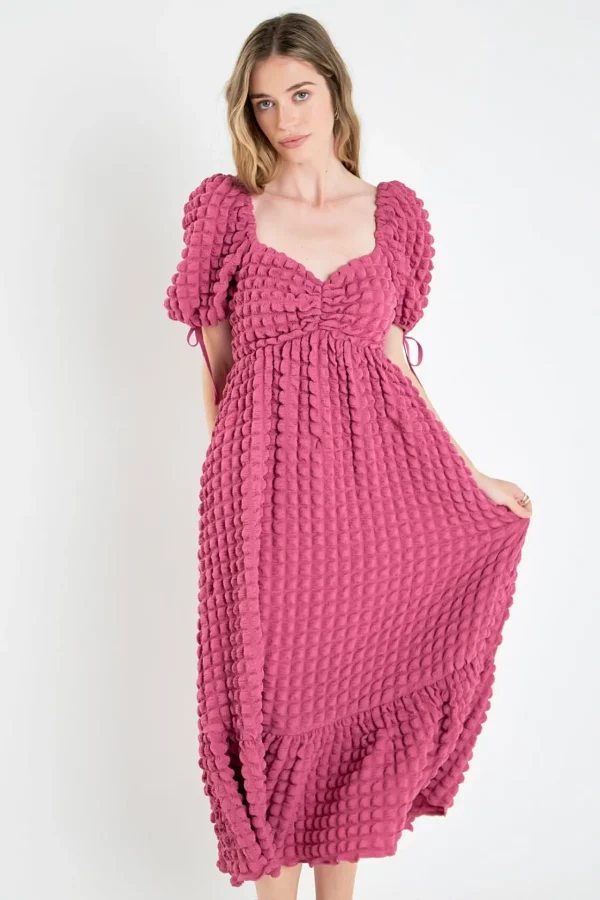 ENDLESS ROSE White Dresses | Tops*- Bubble Puff Sleeve Maxi Dress