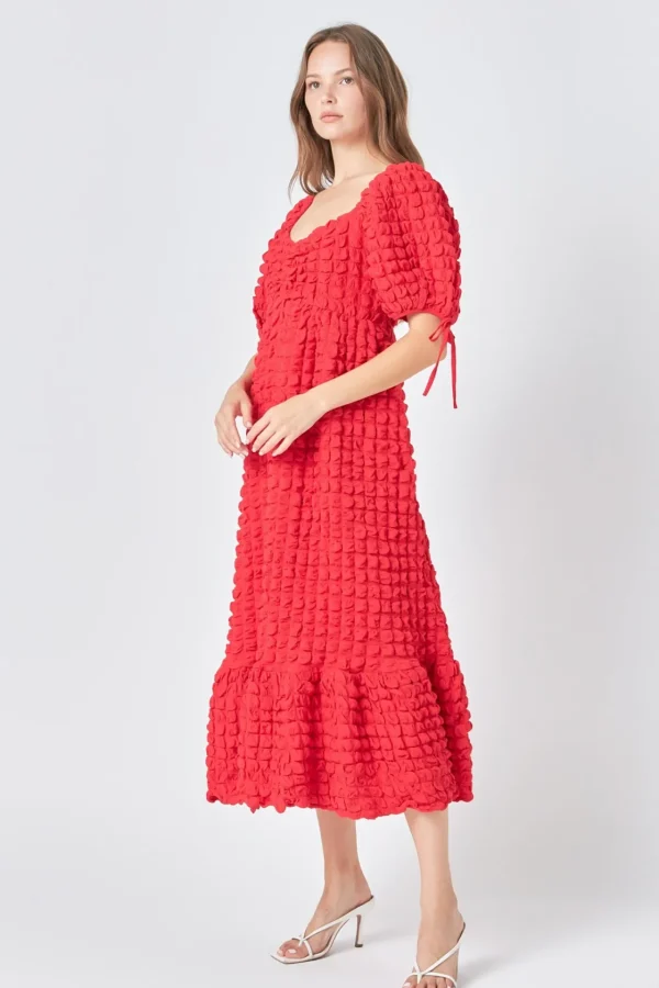 ENDLESS ROSE White Dresses | Tops*- Bubble Puff Sleeve Maxi Dress