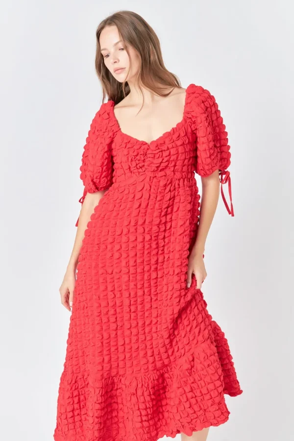 ENDLESS ROSE White Dresses | Tops*- Bubble Puff Sleeve Maxi Dress