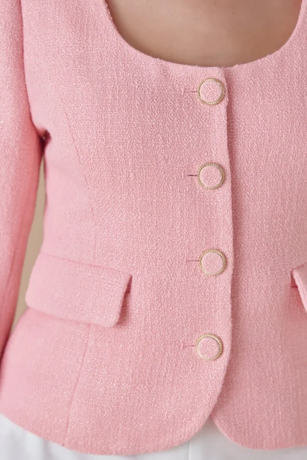 ENDLESS ROSE Jackets & Coats | Tops*- Button Up Tweed Jacket