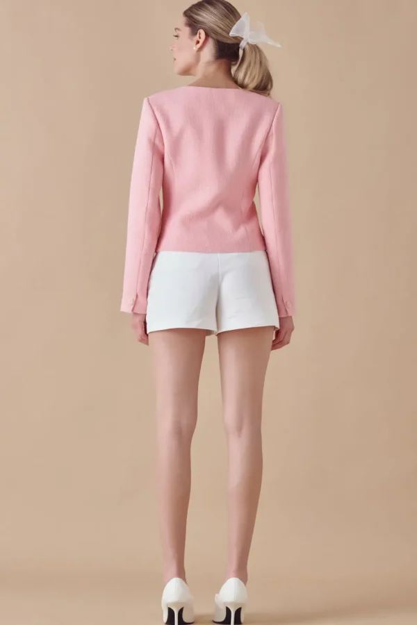 ENDLESS ROSE Jackets & Coats | Tops*- Button Up Tweed Jacket