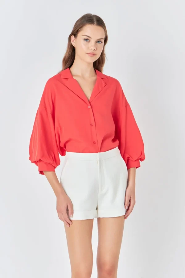 ENDLESS ROSE Shirts & Blouses | Tops*- Button-Up Collared Shirt
