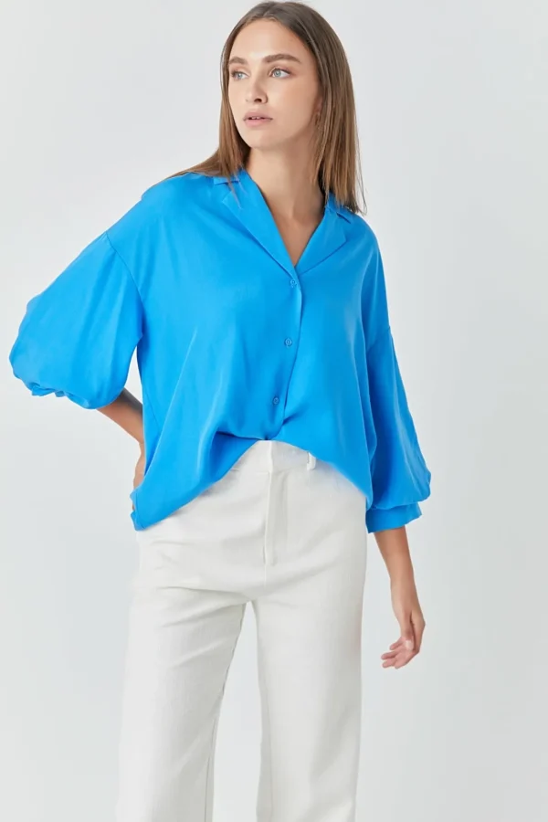 ENDLESS ROSE Shirts & Blouses | Tops*- Button-Up Collared Shirt