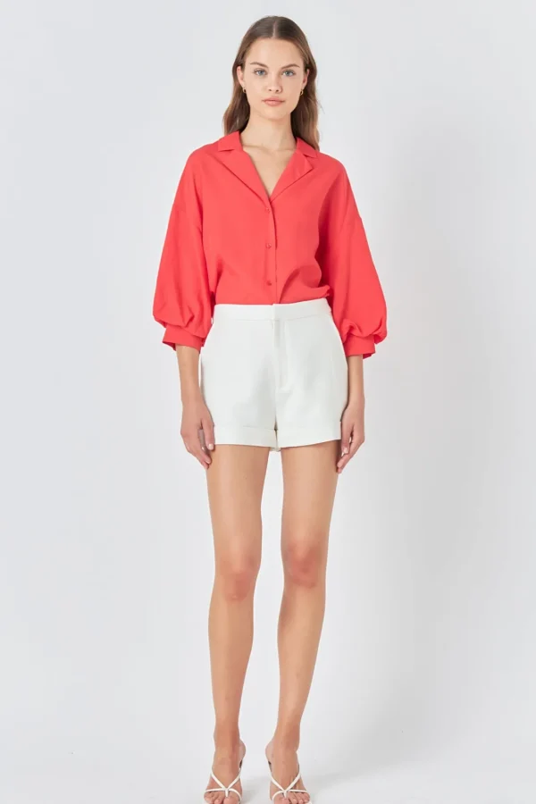 ENDLESS ROSE Shirts & Blouses | Tops*- Button-Up Collared Shirt
