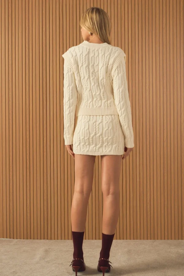 ENDLESS ROSE Sweaters & Knits | Matching Sets*- Cable Knit Cardigan IVORY