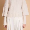 ENDLESS ROSE Sweaters & Knits | Tops*- Cable Twofer Sweater CREAM