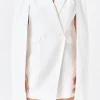 ENDLESS ROSE Blazers | Tops*- Caped Blazer Romper WHITE