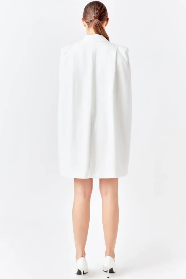 ENDLESS ROSE Blazers | Tops*- Caped Blazer Romper WHITE