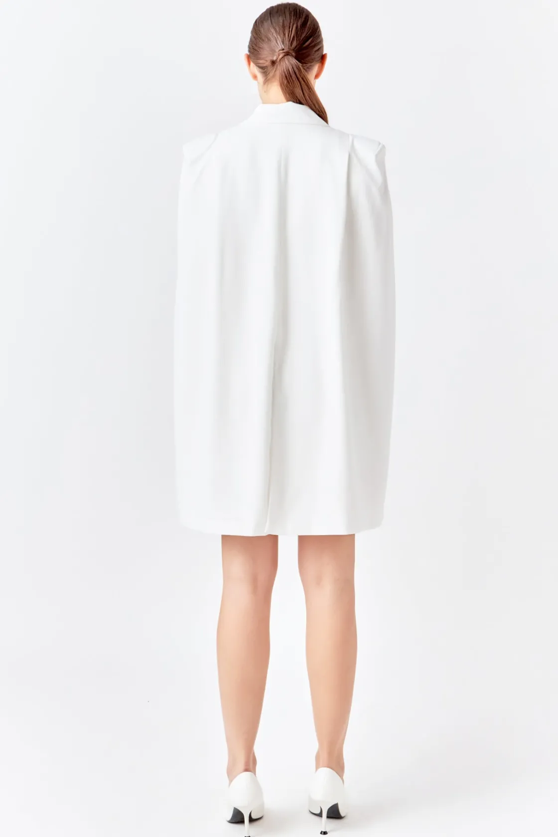 endless_rose__caped_blaze_2.webp ENDLESS ROSE Blazers | Tops*- Caped Blazer Romper WHITE