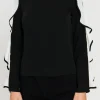 ENDLESS ROSE Shirts & Blouses | Tops*- Cascading Ruffle Blouse BLACK