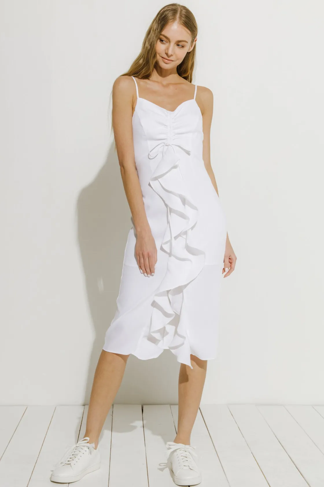 endless_rose__cascading_r_4.webp ENDLESS ROSE White Dresses | Tops*- Cascading Ruffle Dress