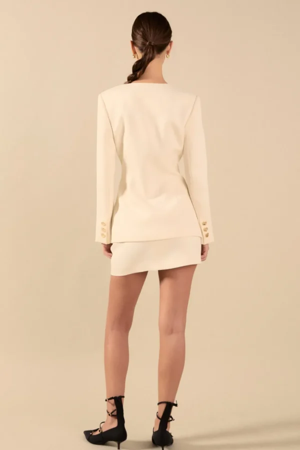ENDLESS ROSE Matching Sets | Skirts*- Celia Linen Blend High Waisted Mini Skirt CREAM