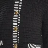 ENDLESS ROSE Sweaters & Knits | Tops*- Celine Border Buttoned Jacket BLACK/CREAM