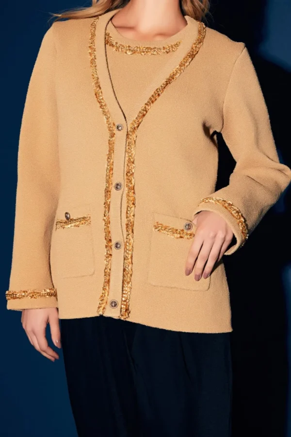 ENDLESS ROSE Sweaters & Knits | Tops*- Chain Trim Cardigan