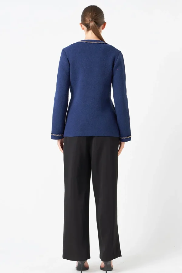 ENDLESS ROSE Sweaters & Knits | Tops*- Chain Trim Cardigan