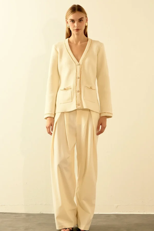 ENDLESS ROSE Sweaters & Knits | Tops*- Chain Trim Cardigan