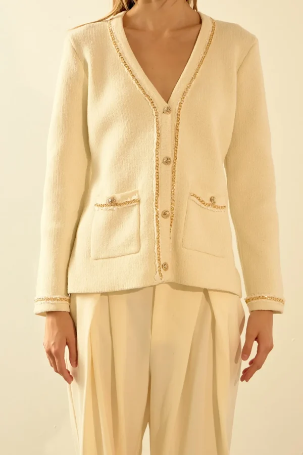 ENDLESS ROSE Sweaters & Knits | Tops*- Chain Trim Cardigan