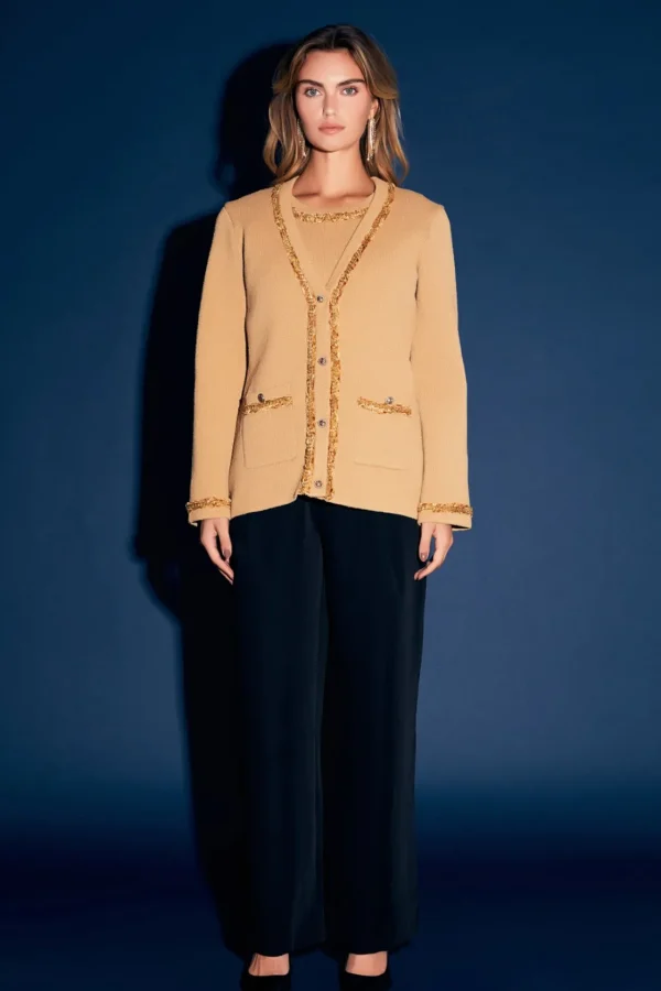 ENDLESS ROSE Sweaters & Knits | Tops*- Chain Trim Cardigan