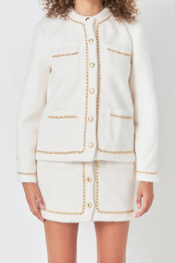 ENDLESS ROSE Jackets & Coats | Tops*- Chain Trimmed Jacket