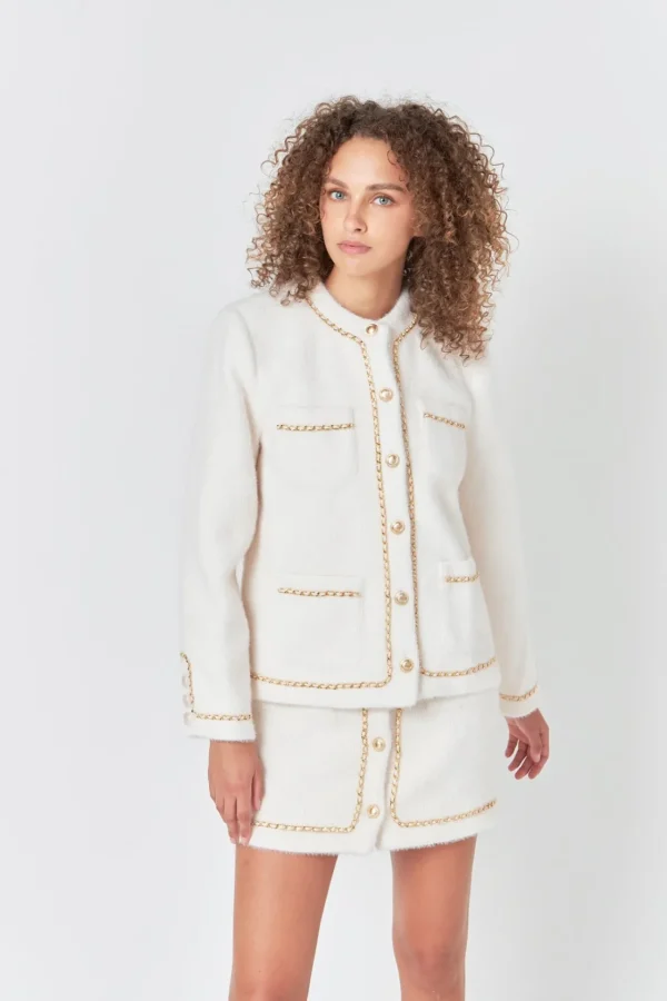 ENDLESS ROSE Jackets & Coats | Tops*- Chain Trimmed Jacket