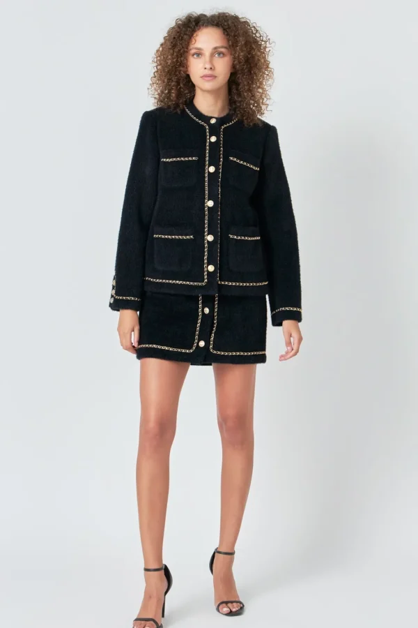 ENDLESS ROSE Jackets & Coats | Tops*- Chain Trimmed Jacket
