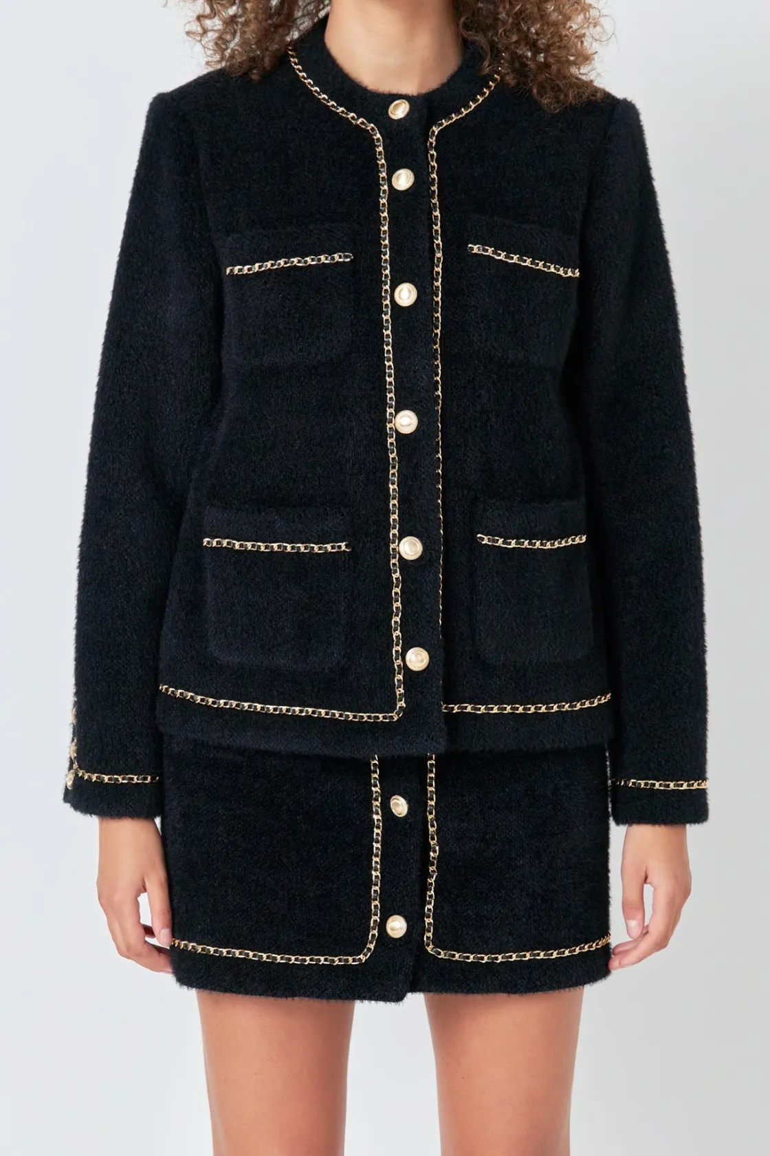 endless_rose__chain_trimm_5.webp ENDLESS ROSE Jackets & Coats | Tops*- Chain Trimmed Jacket