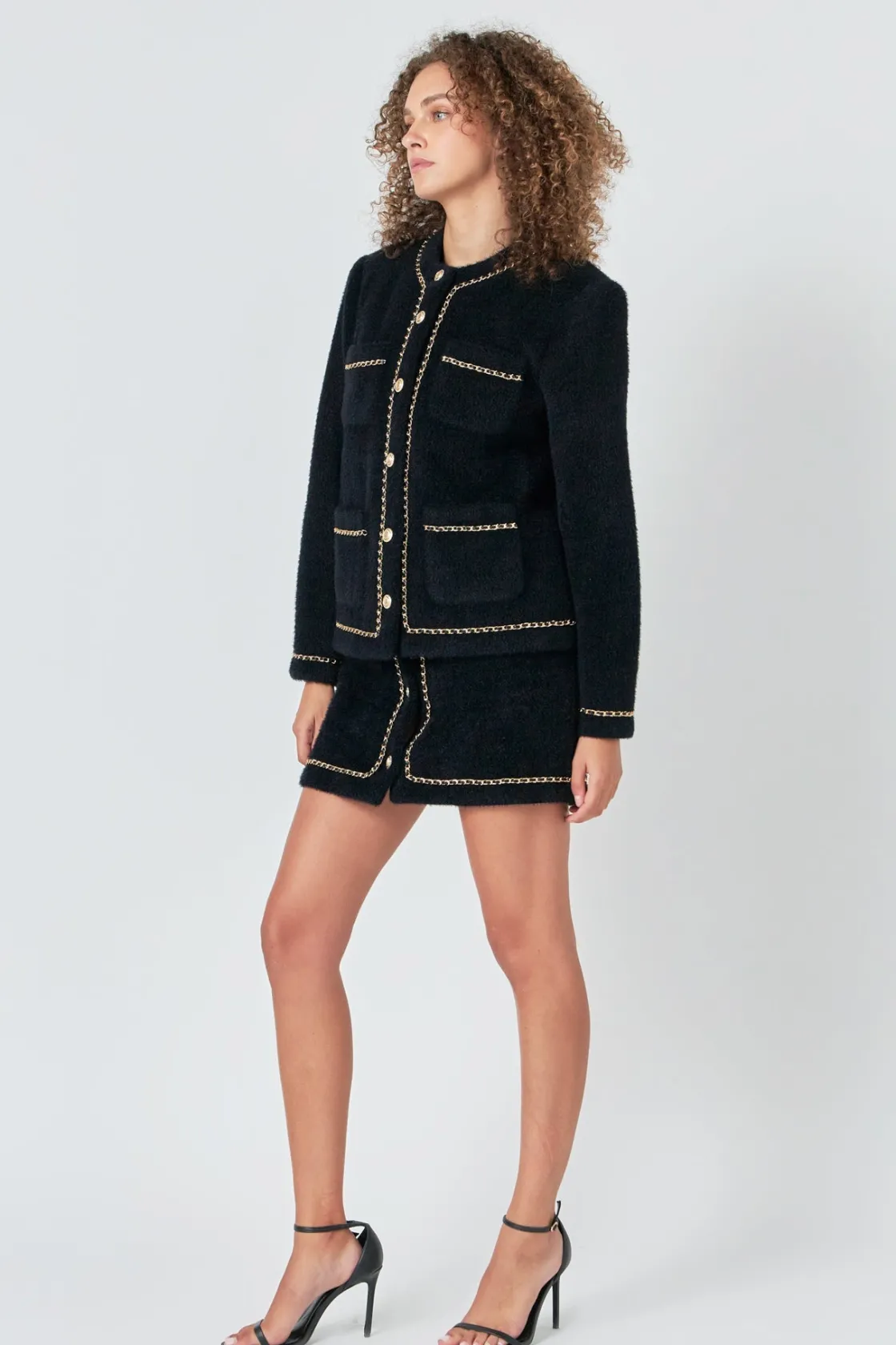 endless_rose__chain_trimm_6.webp ENDLESS ROSE Jackets & Coats | Tops*- Chain Trimmed Jacket