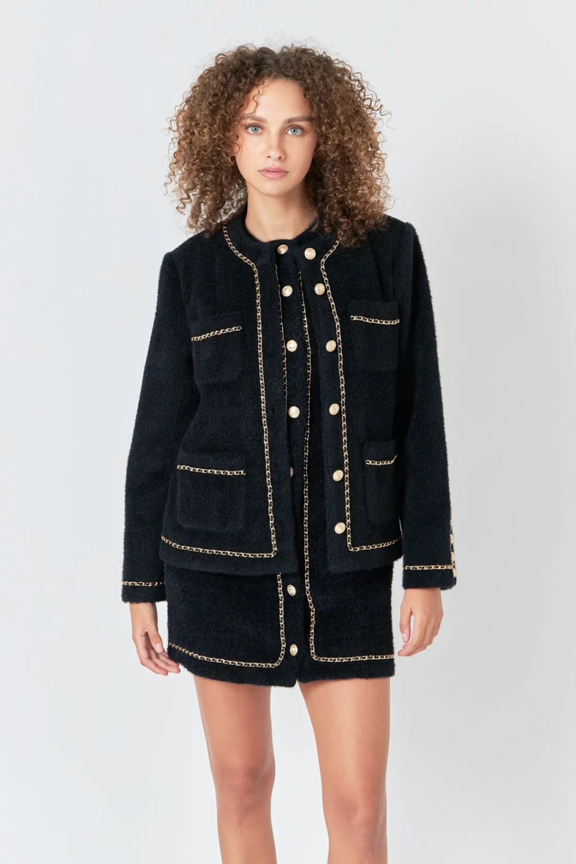 endless_rose__chain_trimm_8.webp ENDLESS ROSE Jackets & Coats | Tops*- Chain Trimmed Jacket
