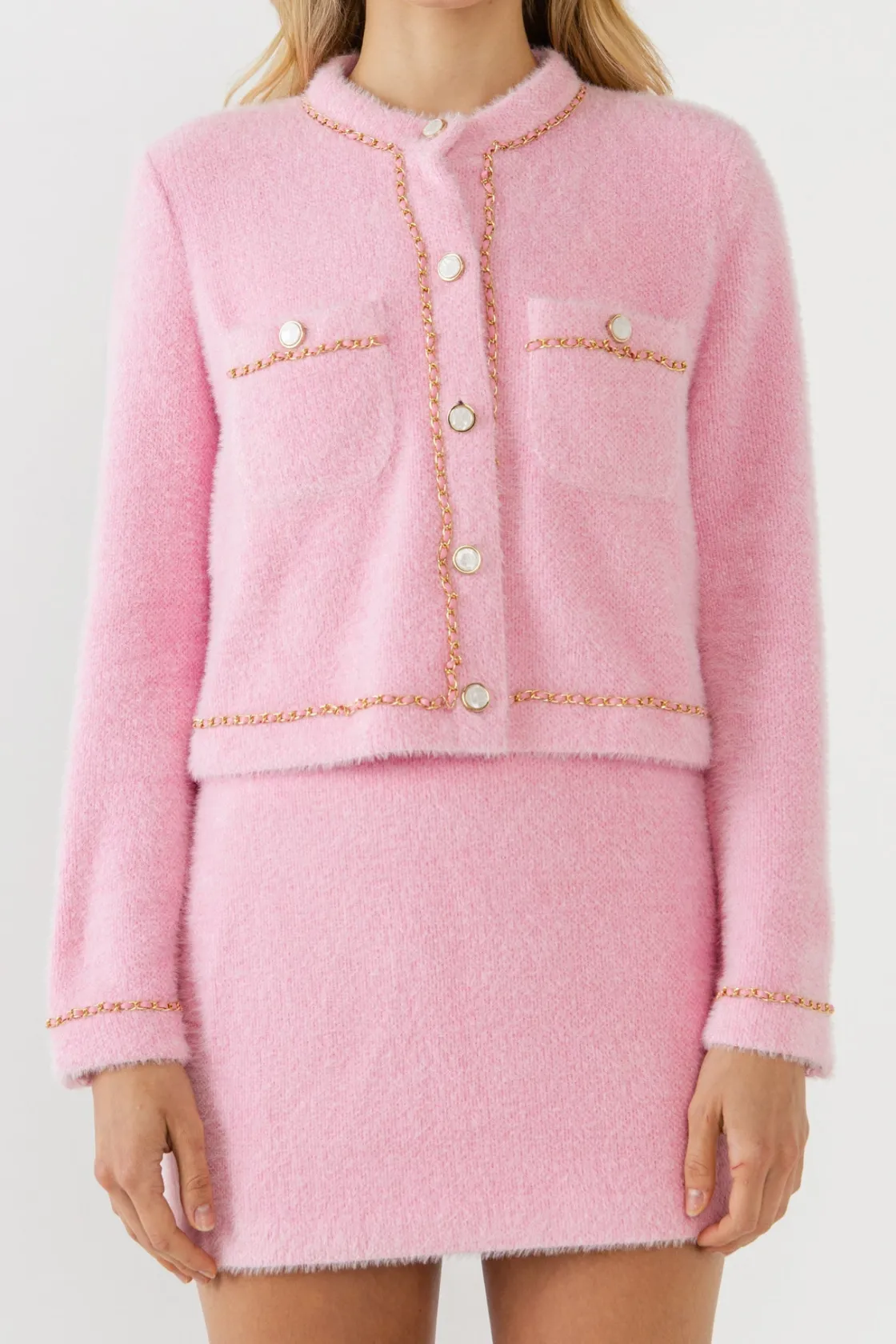endless_rose__chaintrimme_0-1.webp ENDLESS ROSE Jackets & Coats | Tops*- Chain-Trimmed Jacket