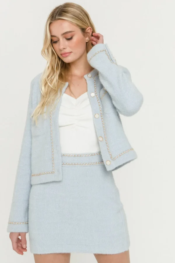 ENDLESS ROSE Jackets & Coats | Tops*- Chain-Trimmed Jacket