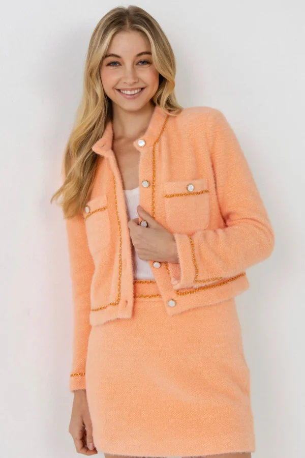 ENDLESS ROSE Jackets & Coats | Tops*- Chain-Trimmed Jacket