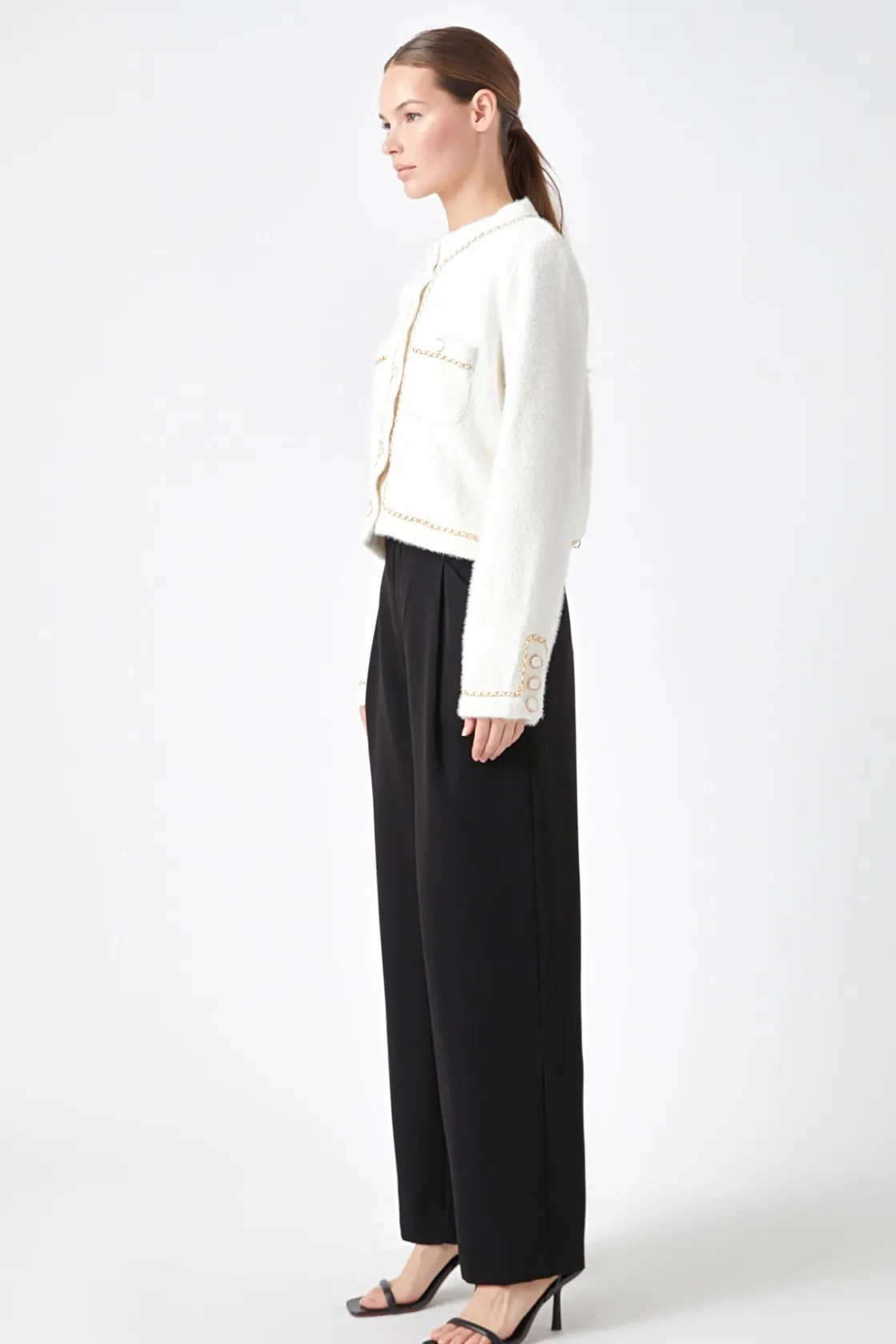 endless_rose__chaintrimme_21.webp ENDLESS ROSE Jackets & Coats | Tops*- Chain-Trimmed Jacket