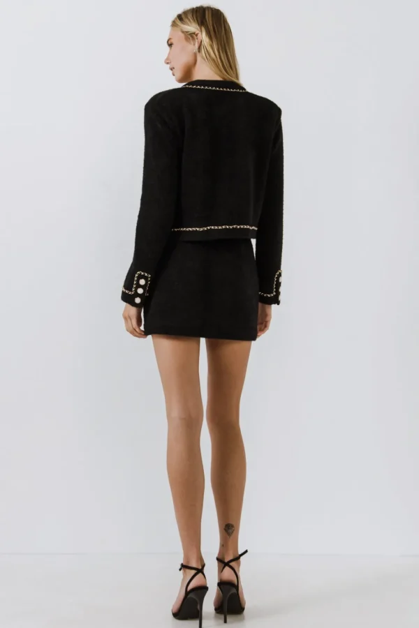 ENDLESS ROSE Jackets & Coats | Tops*- Chain-Trimmed Jacket