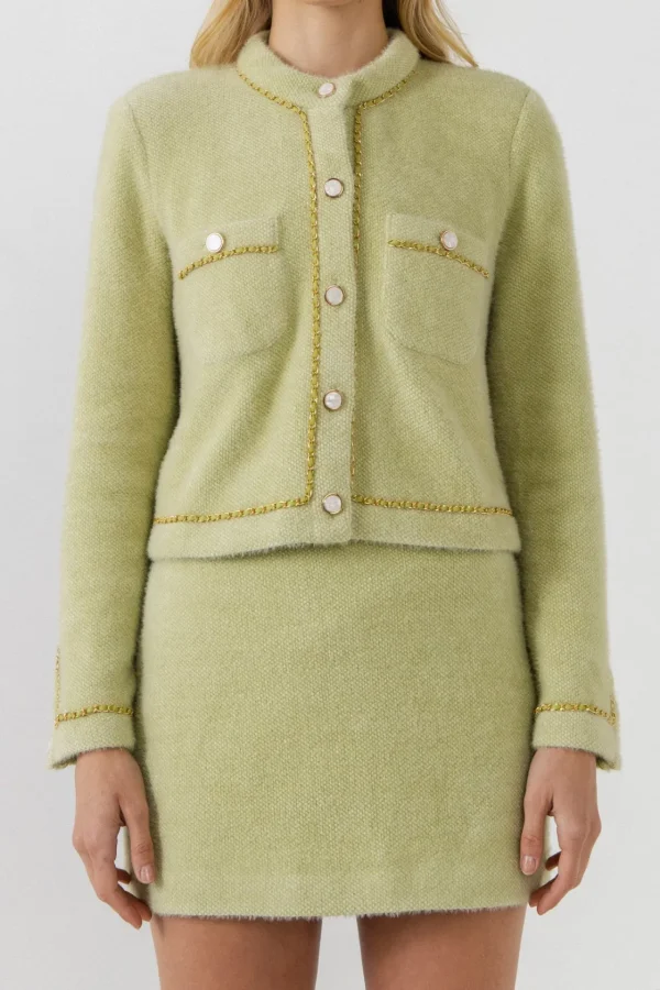 ENDLESS ROSE Jackets & Coats | Tops*- Chain-Trimmed Jacket