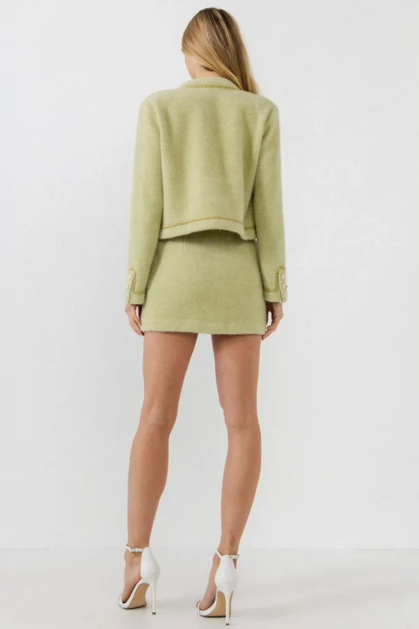 ENDLESS ROSE Jackets & Coats | Tops*- Chain-Trimmed Jacket