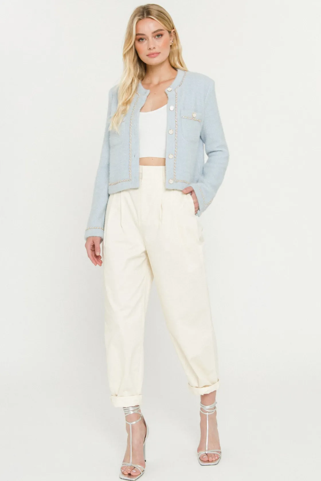endless_rose__chaintrimme_9.webp ENDLESS ROSE Jackets & Coats | Tops*- Chain-Trimmed Jacket