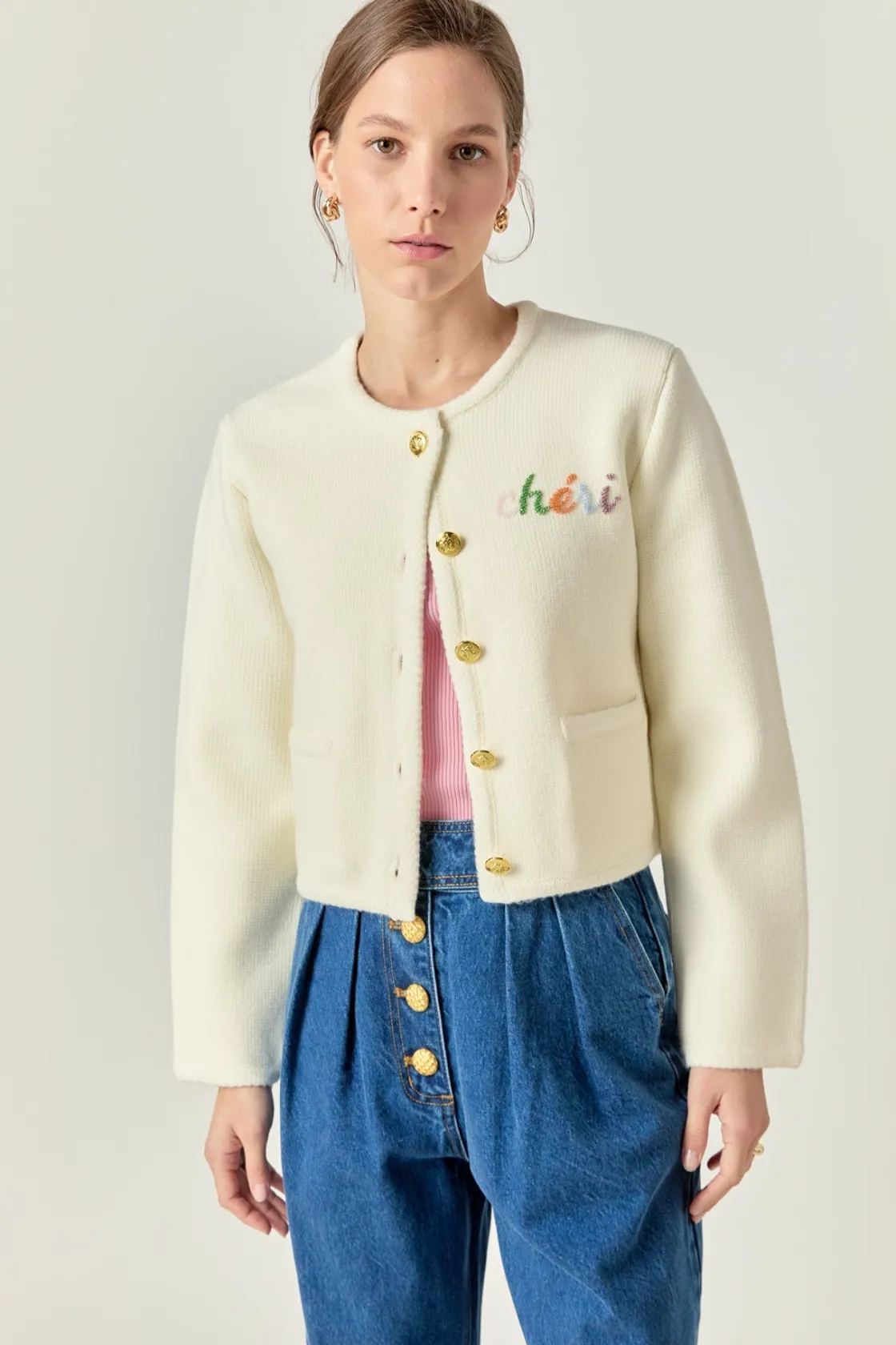 endless_rose__cheri_beade_3.webp ENDLESS ROSE Sweaters & Knits | Tops*- Cheri Beaded Cardigan IVORY