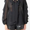 ENDLESS ROSE Tops*- Chiffon Peekaboo Top