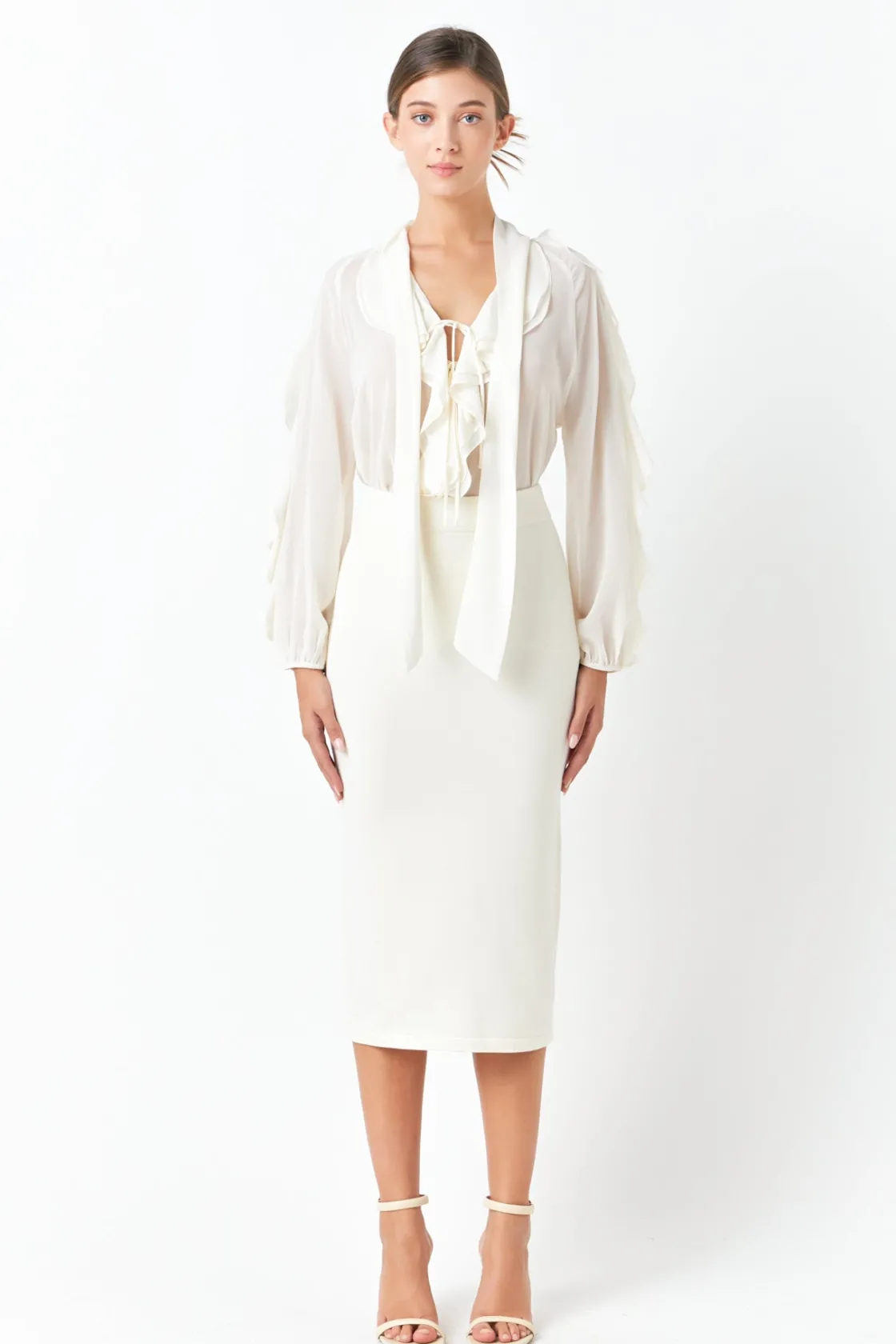 endless_rose__chiffon_pee_4.webp ENDLESS ROSE Tops*- Chiffon Peekaboo Top