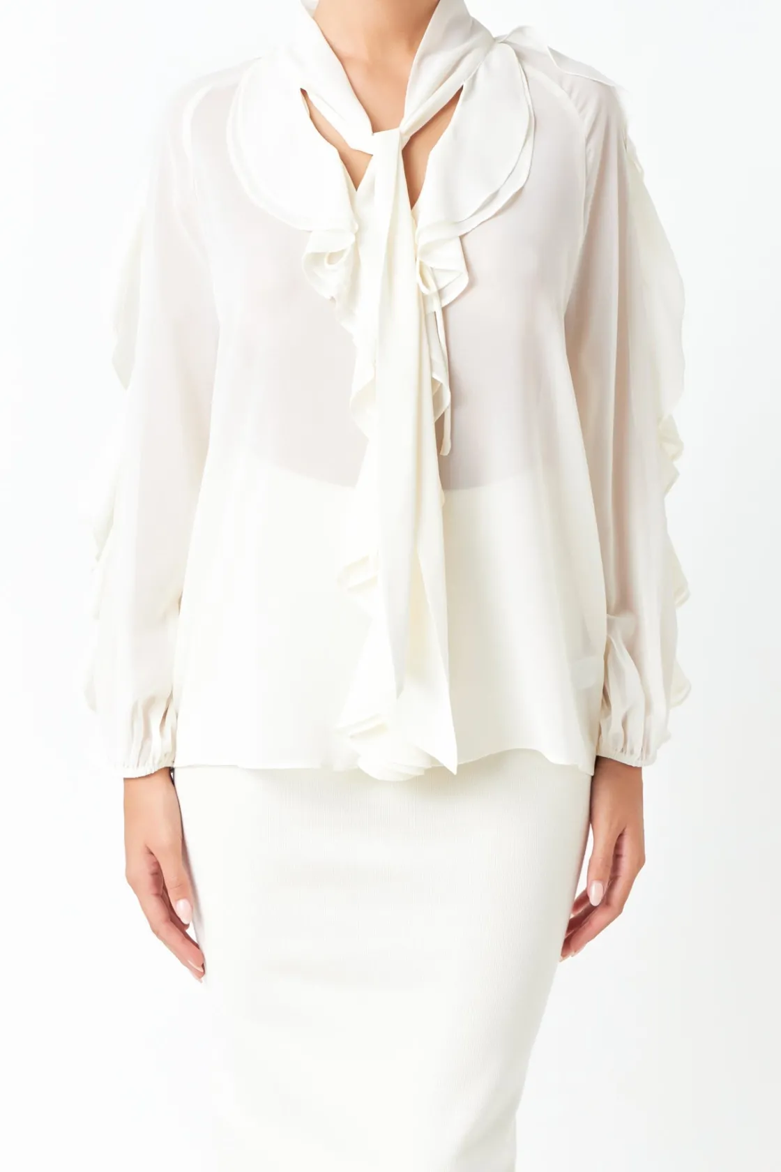 endless_rose__chiffon_pee_5.webp ENDLESS ROSE Tops*- Chiffon Peekaboo Top