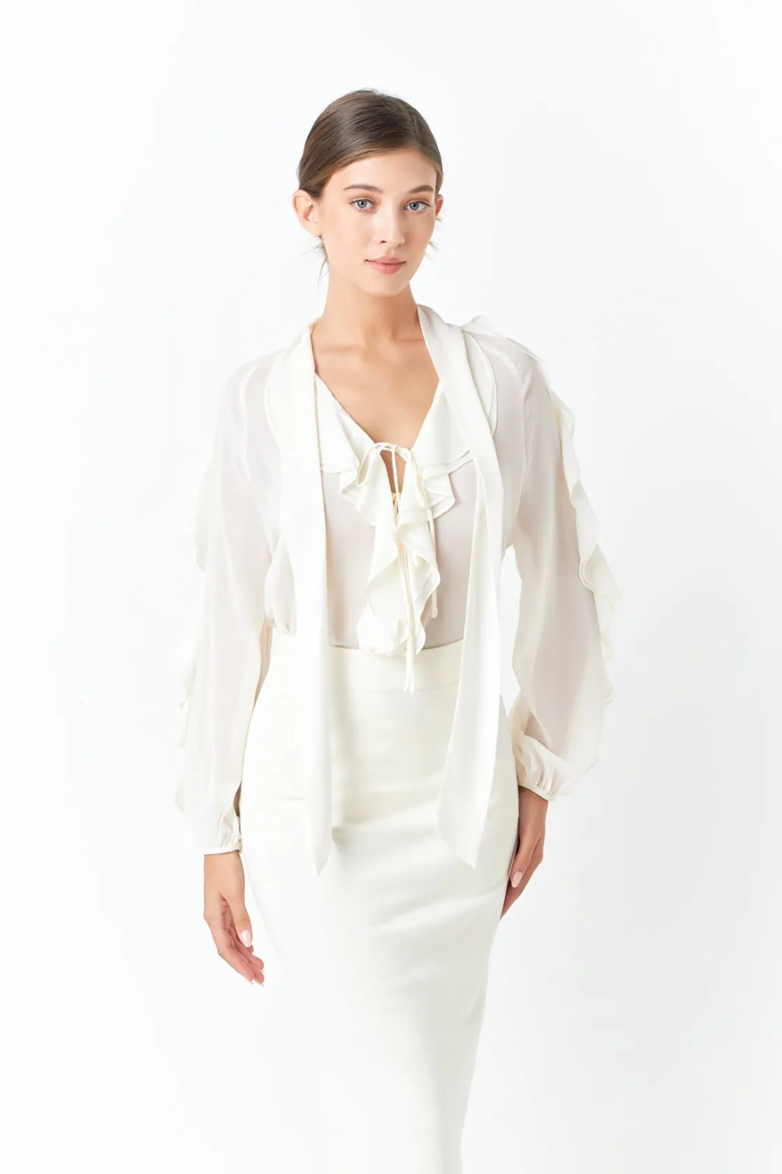 endless_rose__chiffon_pee_8.webp ENDLESS ROSE Tops*- Chiffon Peekaboo Top