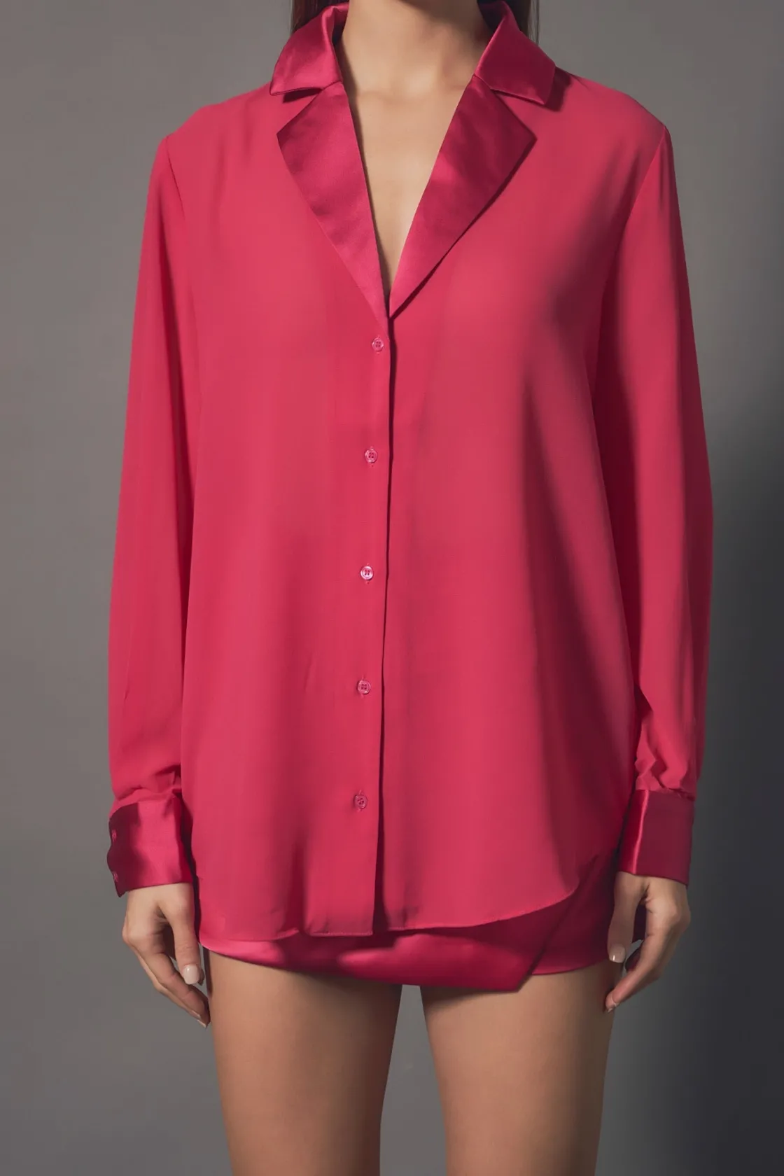 endless_rose__chiffon_shi_0.webp ENDLESS ROSE Tops*- Chiffon Shirt