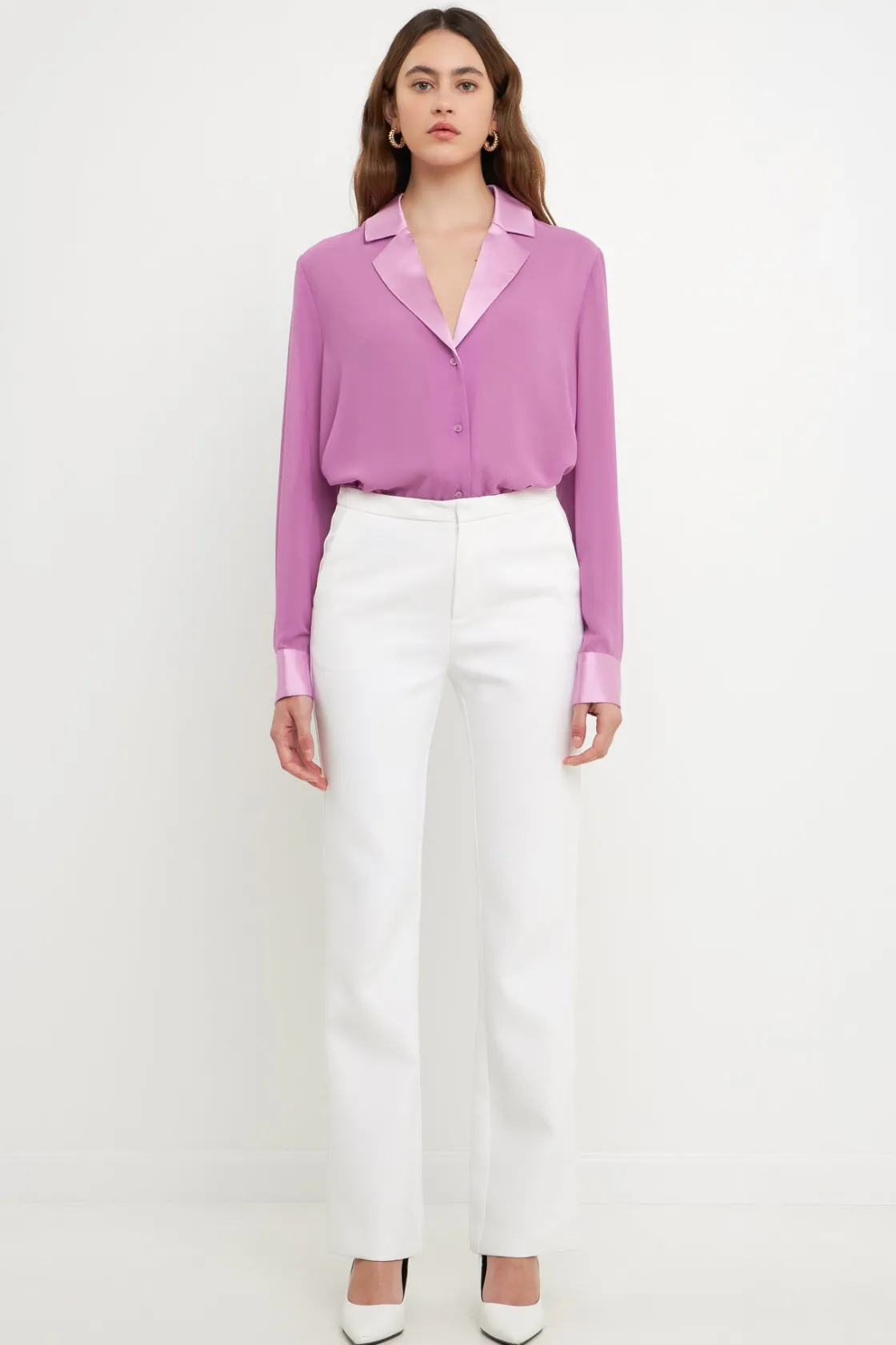 endless_rose__chiffon_shi_4.webp ENDLESS ROSE Tops*- Chiffon Shirt