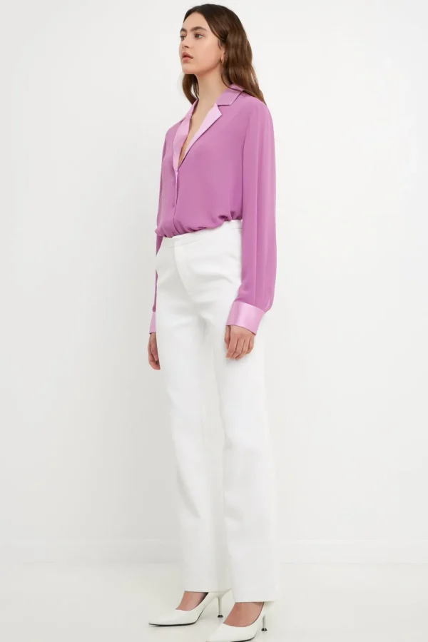 ENDLESS ROSE Tops*- Chiffon Shirt