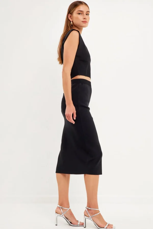 ENDLESS ROSE Sweaters & Knits | Tops*- Cinched Waist Sleeveless Knit Top